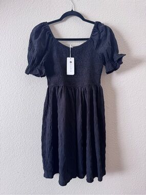 Black Womens Summer Dress Size S-M ( high stretch)